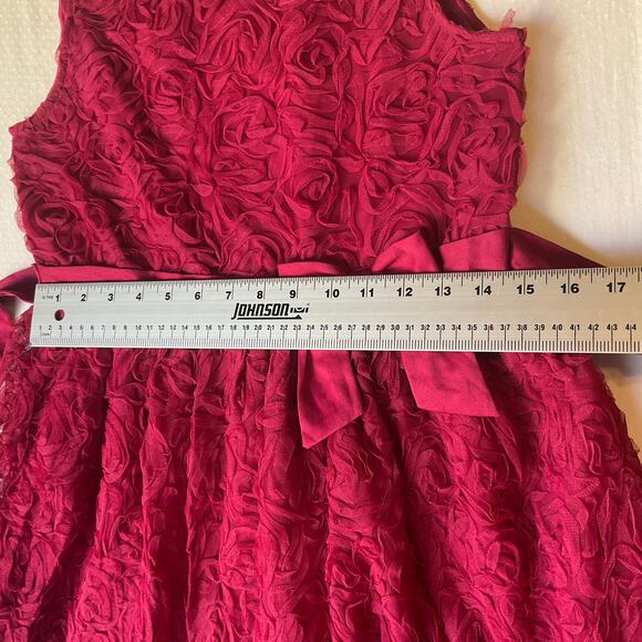 CRB Youth Girl Rose Dress size 16 Deep Pink Sleeveless Knee Length Princess - Picture 4 of 11